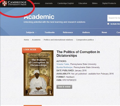 ThePoliticsofCorruptioninDictatorships_ComparativePolitics_CambridgeUniversityPress.jpg Hosting at Sudaneseonline.com